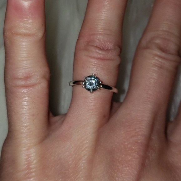SOLD! | Gorgeous Ice Blue Moissanite Solitaire - Picture 4 of 7